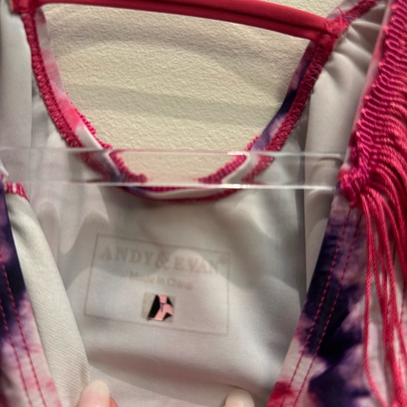 Andy & Evan Pink and Purple Tie-Dye Swimsuit 2T - Picture 4 of 5